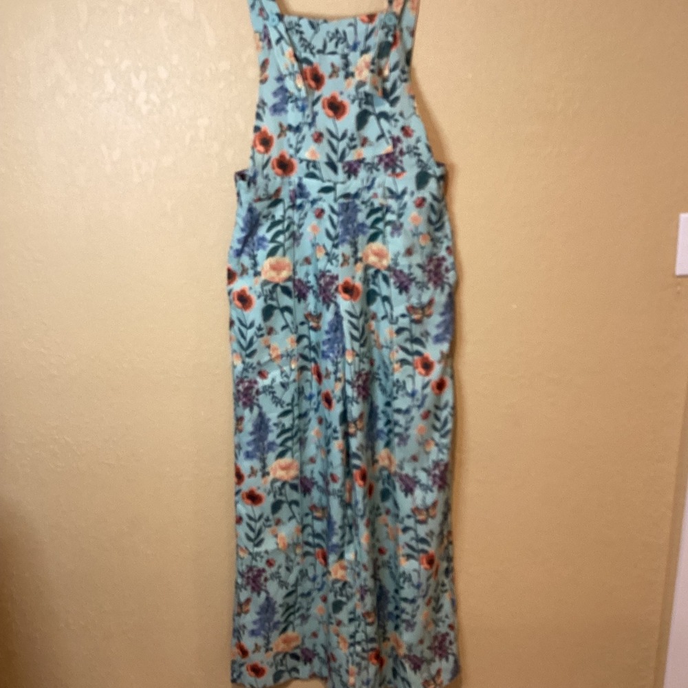 Cider Floral Jumpsuit in Blue and Red